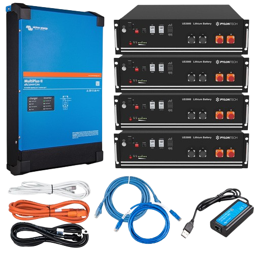 Pylontech 14kWh / Victron 8kVa Inverter Charger Off-Grid Starter Bundle